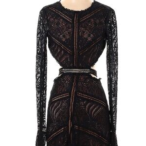 For Love and Lemons Black Emerie Cut Out Lace Dress